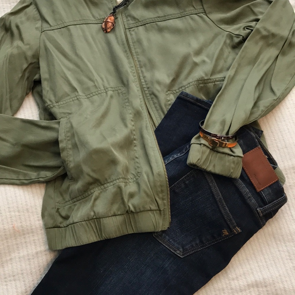 Merona green zip jacket